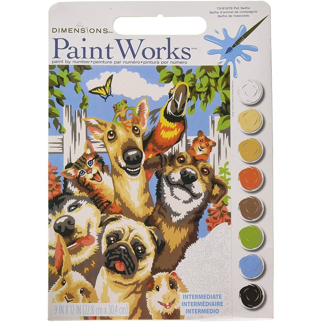 dimensions paintworks pet selfie paint by number kit michaels